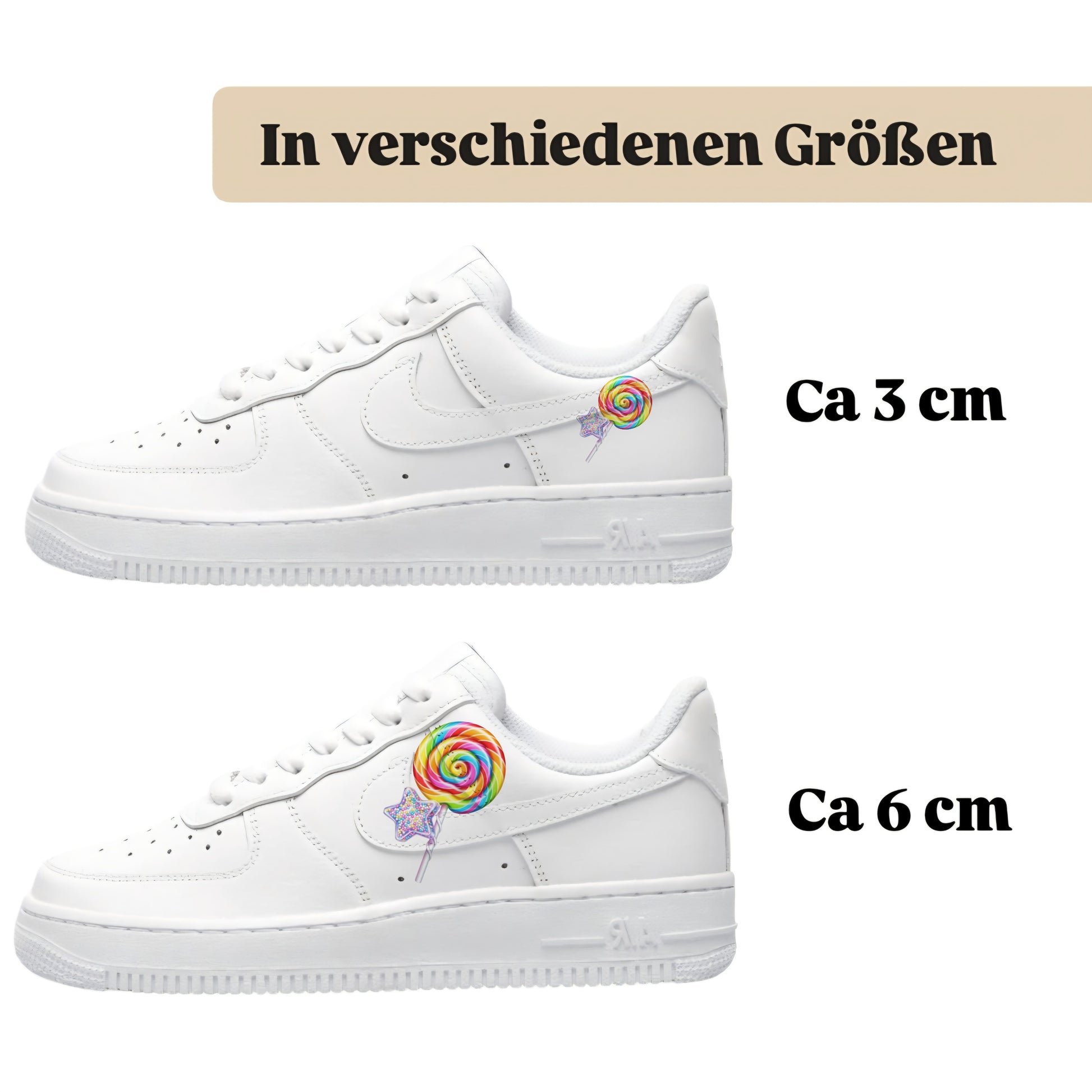 Bügelbild für alle Schuhe zum selber gestalten custom Sneaker Lolipop