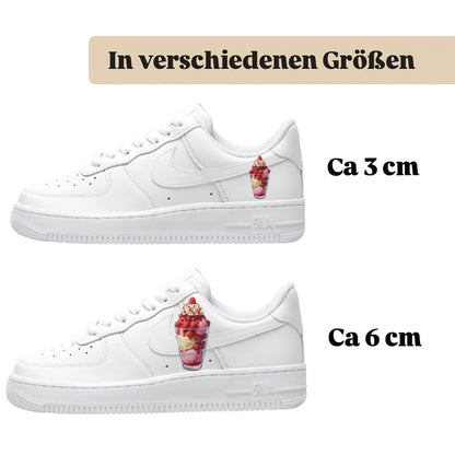 Eisbecher mit Himbeeren Bügelfolie für deine sneaker von sneakytats