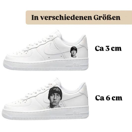 Bügelbilder für mehrere Sneakerarten Nike Puma Adidas Badelatschen Design Eminem