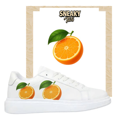 Bügelfolie für alle Schuhe zum personalisieren custom Sneaker Orange
