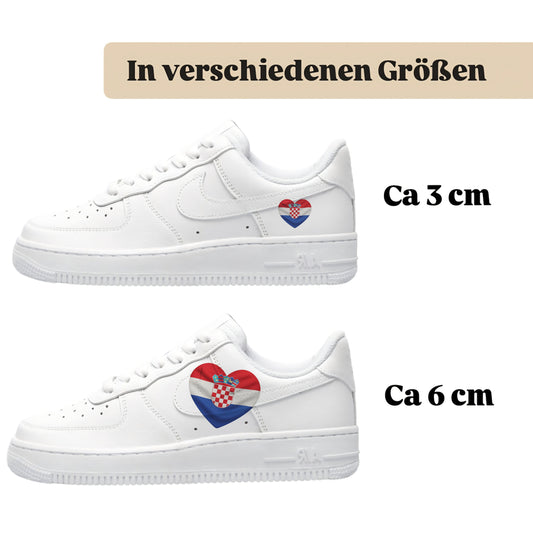 Sneakerfolien für verschiedene Schuharten Nike Adidas Puma Herz Kroatien