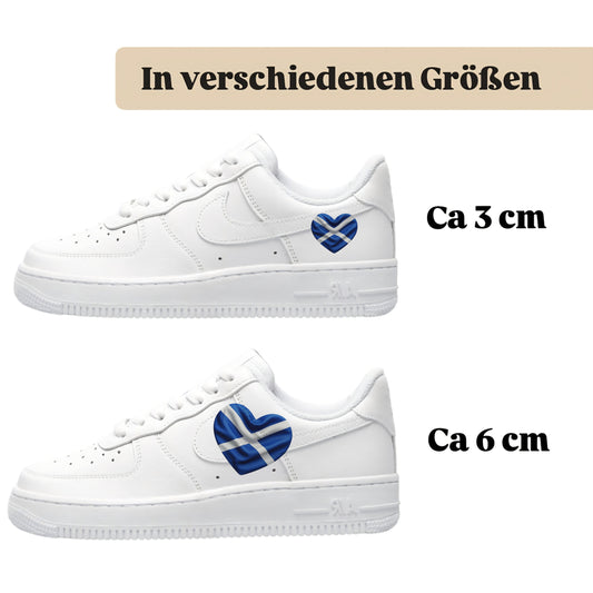Sneakerfolien für verschiedene Schuharten Nike Adidas Puma Herz Schottland