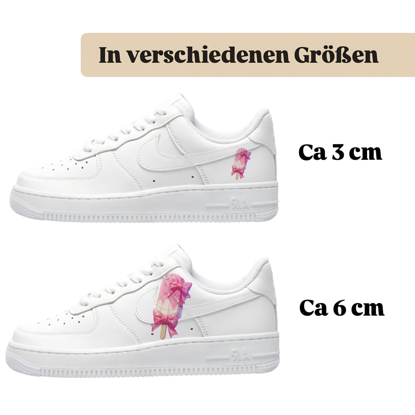 Sneakerfolien einzigartig und neu für mehrere Schuharten Nike Adidas Puma Ice Cream