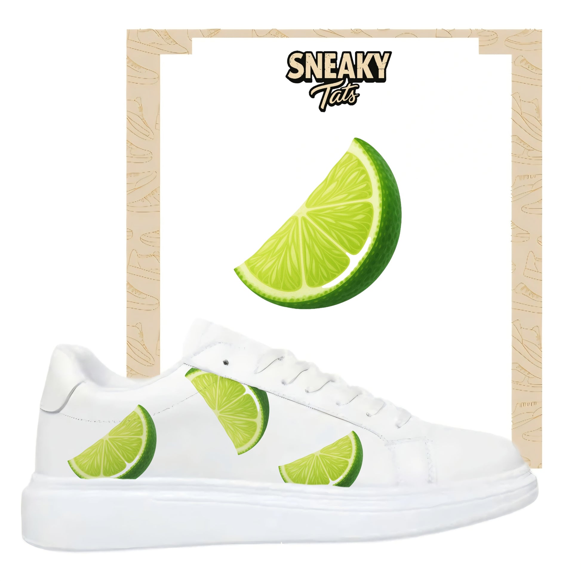 Bügelbild für Schuhe zum selber personalisieren custom Sneaker Limette