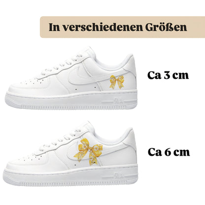 Bügelbild für Schuhe zum selber personalisieren custom Sneaker Schleife