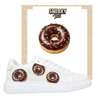Donut mit schoko und raspeln Bügelfolie für deine sneaker von sneakytats