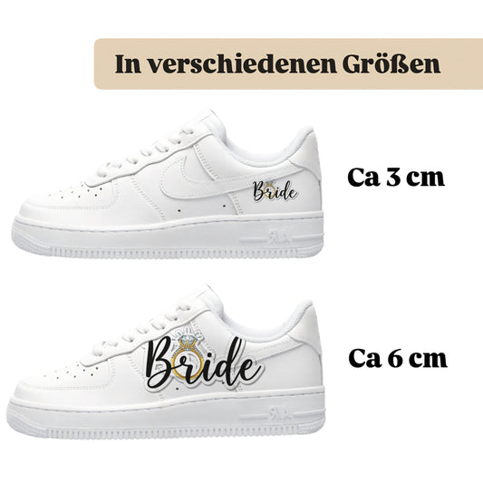 Bügelbild für alle Schuhe zum selber gestalten custom Sneaker wedding Hochzeit