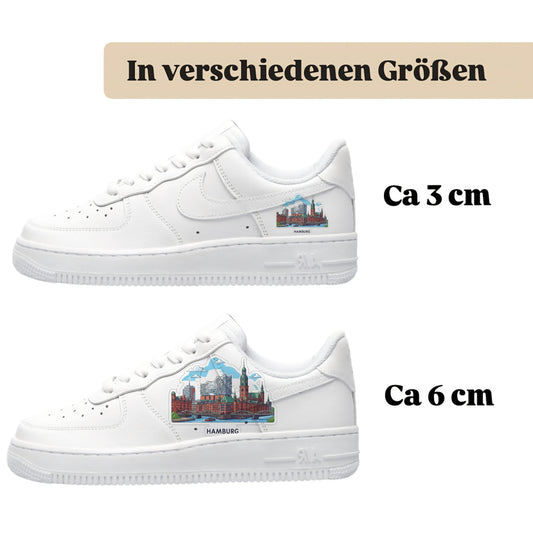 Mit den Skyline Hamburg Sneakytats personalisierst du deine eigenen Sneaker 