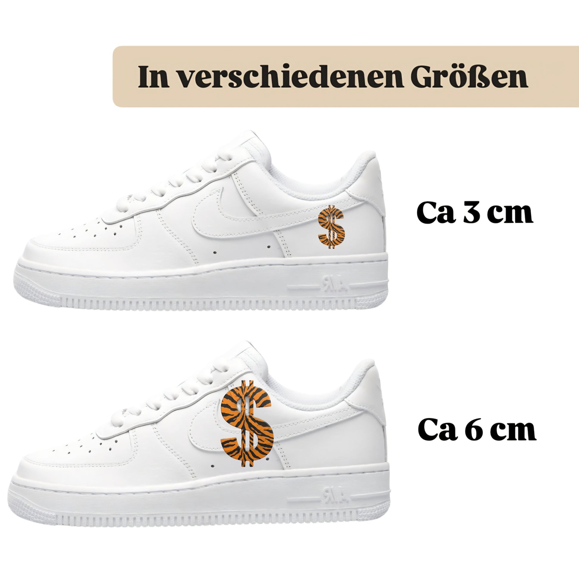 Zebra Dollar Bügelfolie für deine sneaker von sneakytats