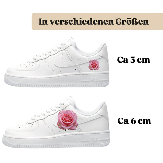 Rosen Flowers rosa Bügelbild zum Selbstgestalten für verschiedene Schuhe